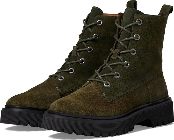Madewell The Rayna Lace-Up Lugsole Boot in Suede (Cargo Green) Women's Boots