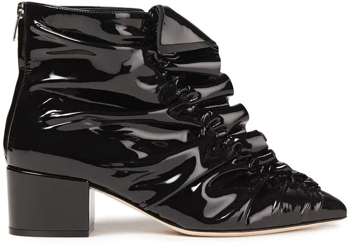 sr Ruffle 45 patent-leather ankle boots