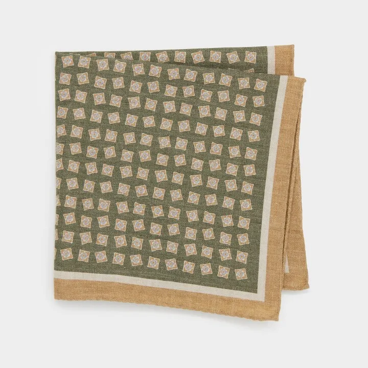 Italian Pocket Square in Quad Motif