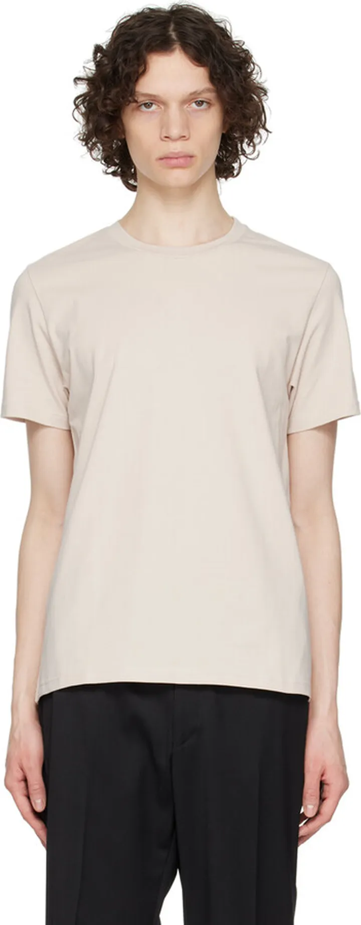 Filippa K Taupe Slim-Fit T-Shirt