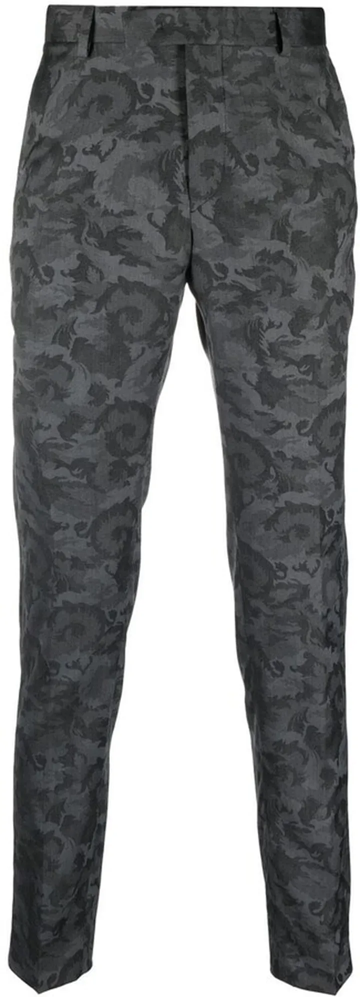 Damask Slim-Leg Trousers