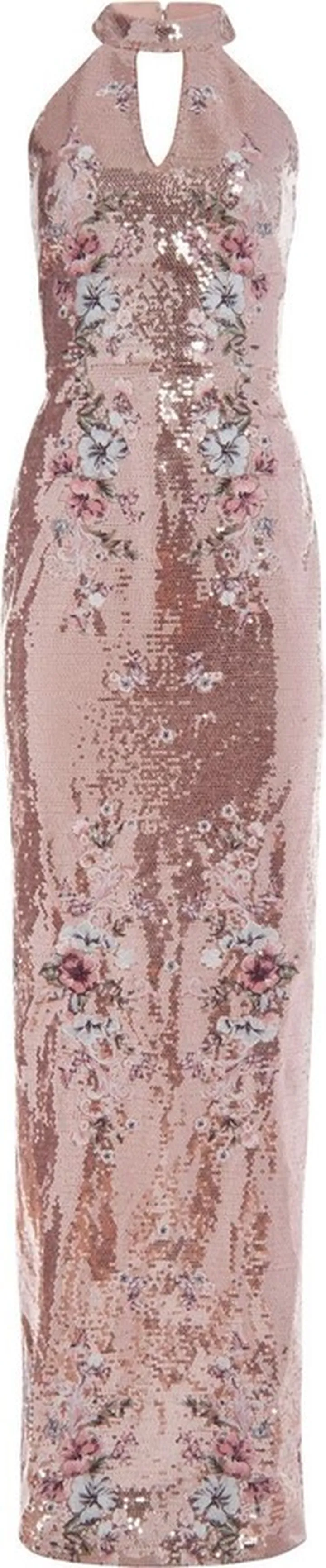 Sequin-Embellished Gown