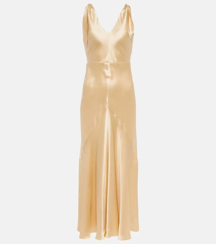 Silk satin gown