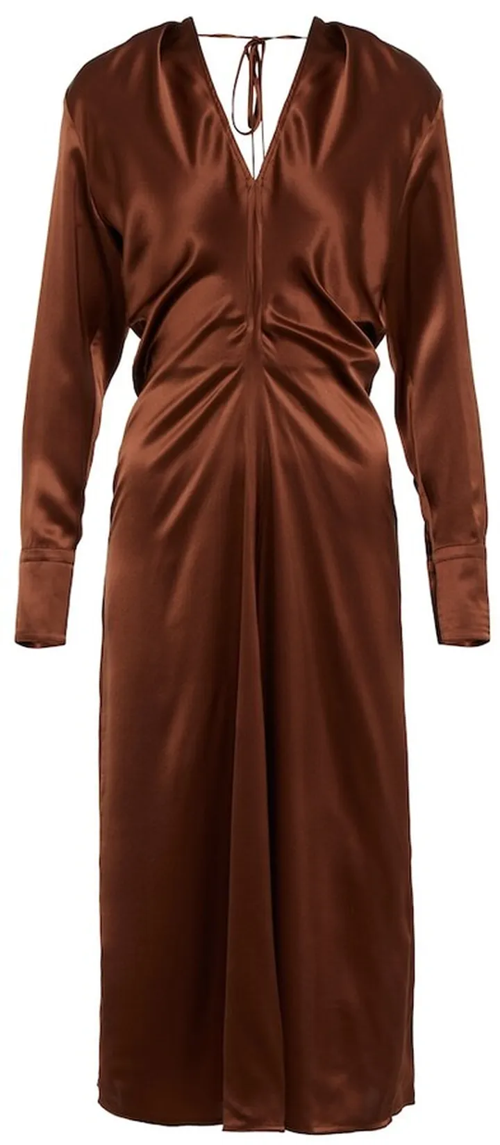 Silk satin midi dress