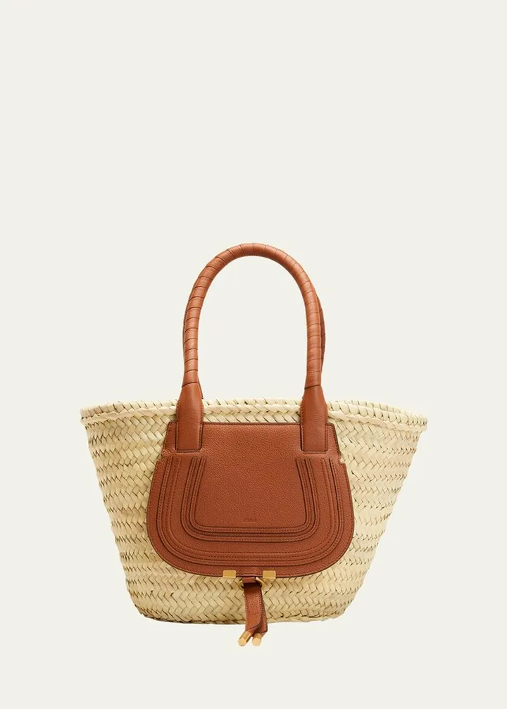 Marcie Medium Raffia Tote Bag