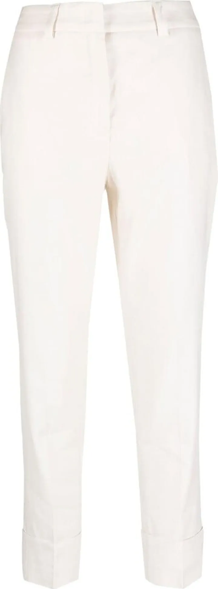 Turn-Up Hem Cropped Trousers
