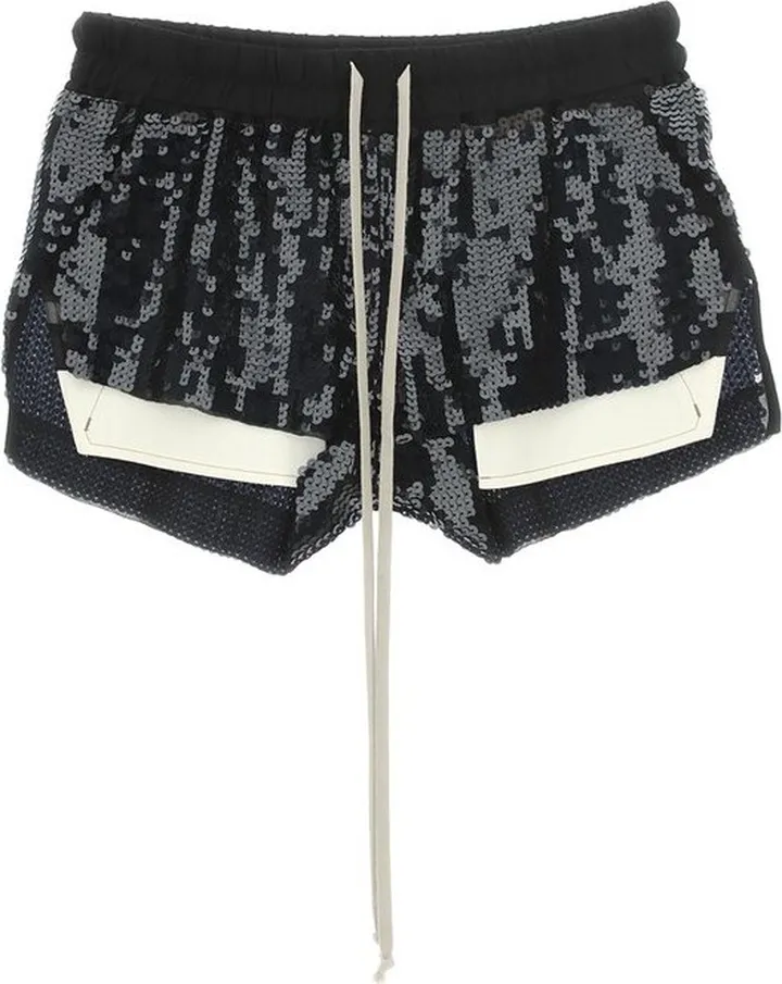 Rick Owens Sequin Embellished Drawstring Shorts