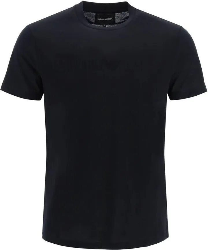 Emporio Armani Logo Jacquard Crewneck T-Shirt