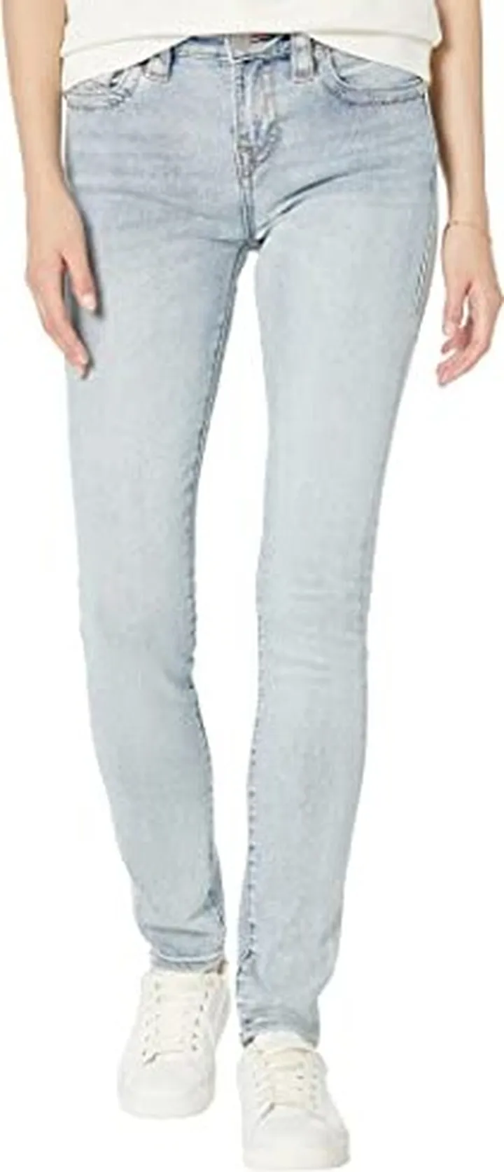 True Religion womens Stella Mid Rise Skinny Big T Jeans
