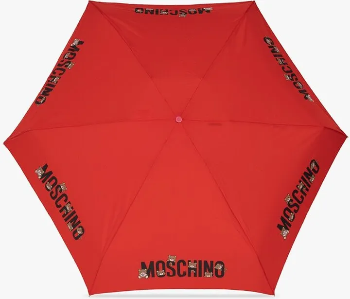 Moschino Logo Printed Folded Umbrella