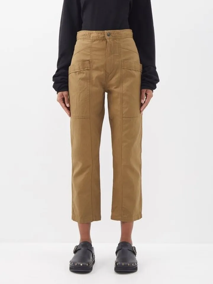 Pandore Cotton-blend Cropped Trousers