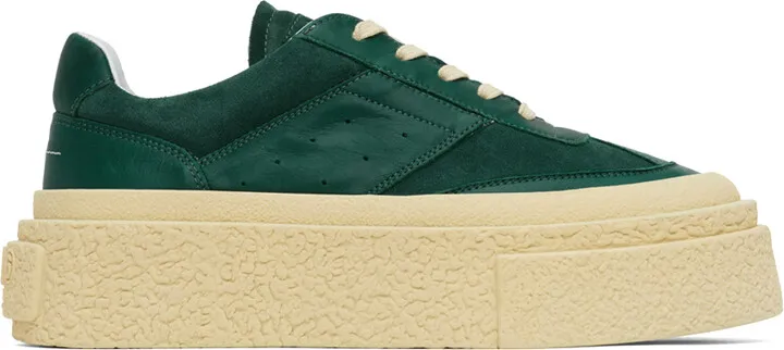 MM6 Maison Margiela Green Platform Sneakers