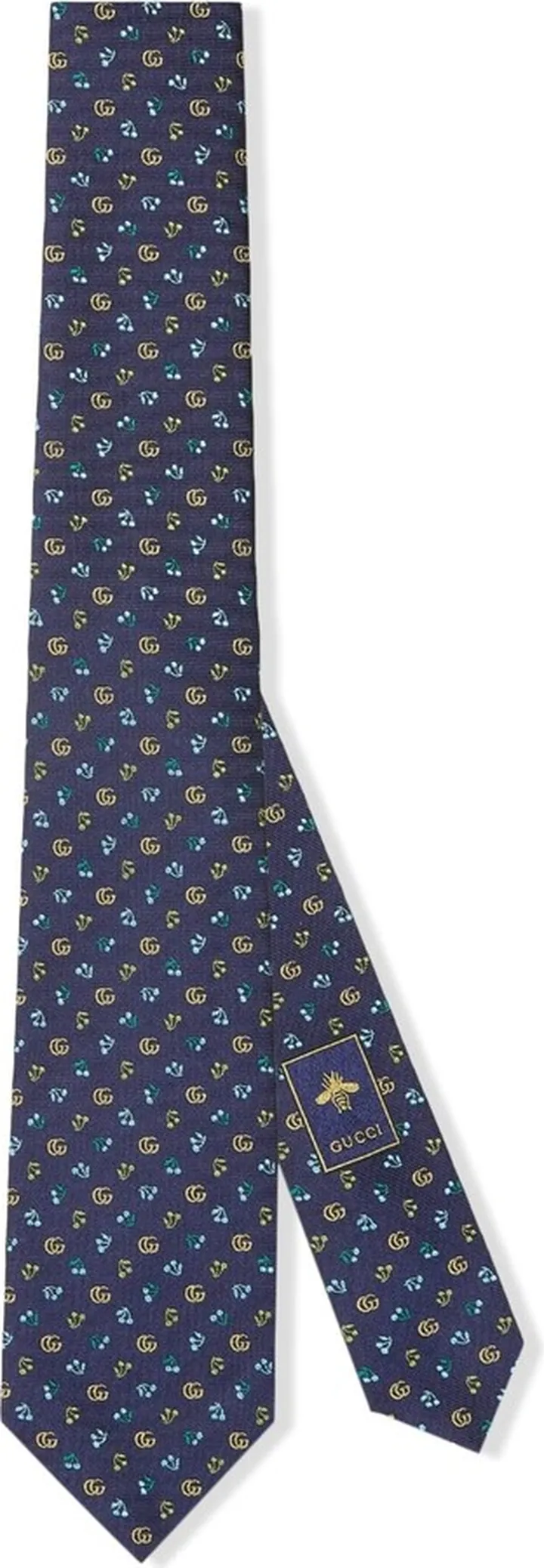 Double G cherry-jacquard tie