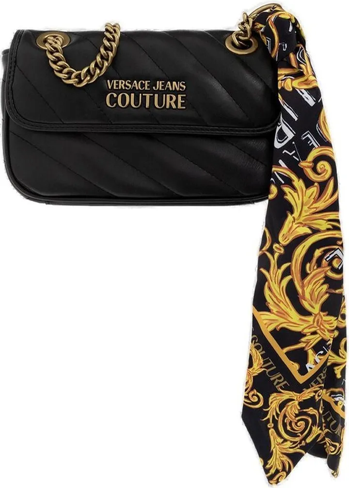 Versace Jeans Couture Logo-Plaque Chain-Linked Crossbody Bag
