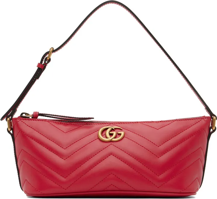 Gucci Red Small GG Marmont Bag