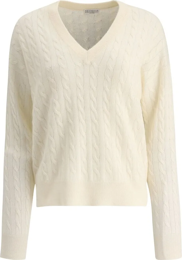 Brunello Cucinelli V-Neck Knitted Jumper