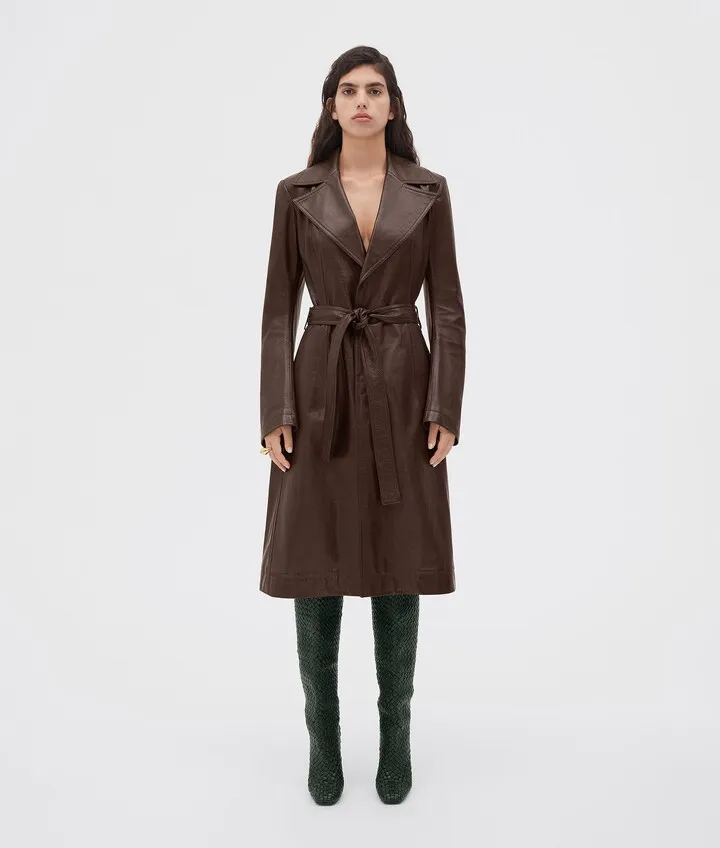 Shiny Leather Coat