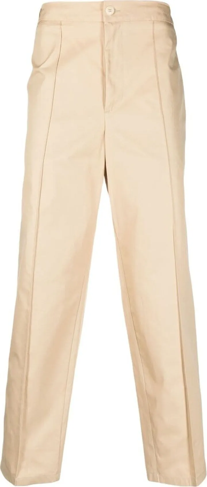 Pressed-Crease Straight-Leg Trousers