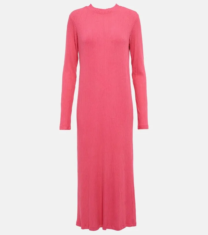 Ember ribbed-knit midi dress