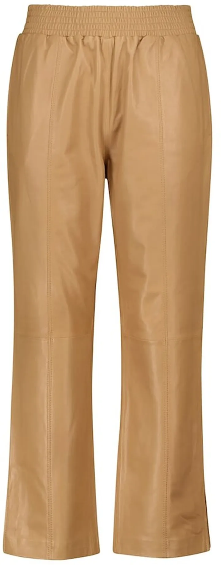 Gym cropped straight leather pants