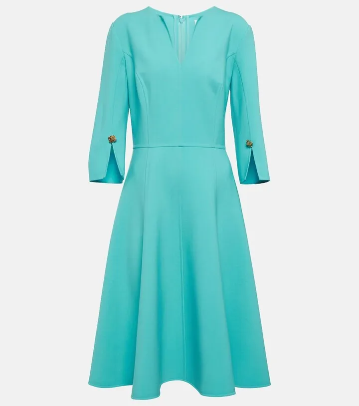Wool-blend midi dress