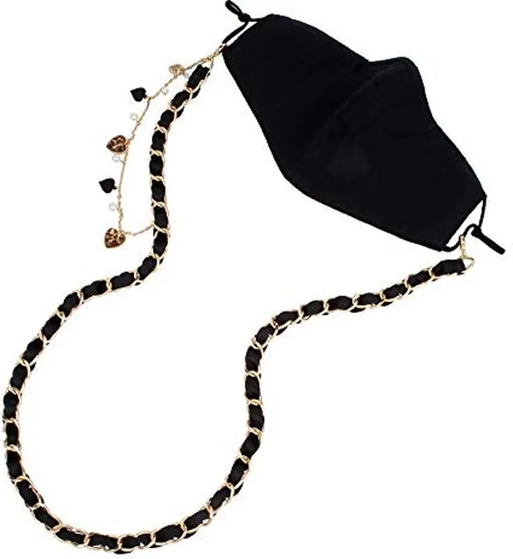 Betsey Johnson Leopard Heart Mask Chain