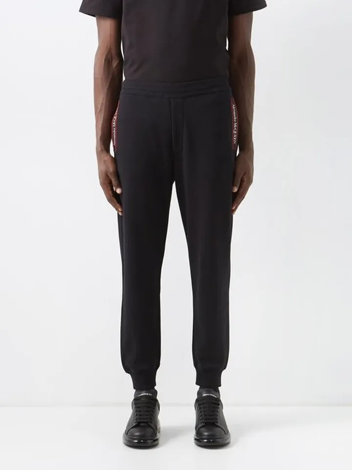 Logo-tape Cotton-jersey Track Pants