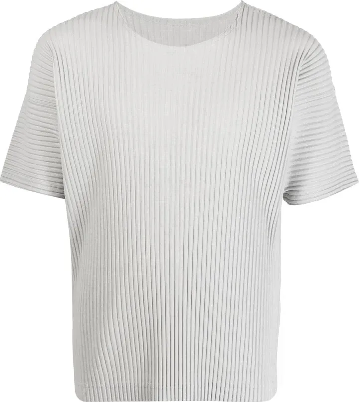 plissé short-sleeve T-shirt