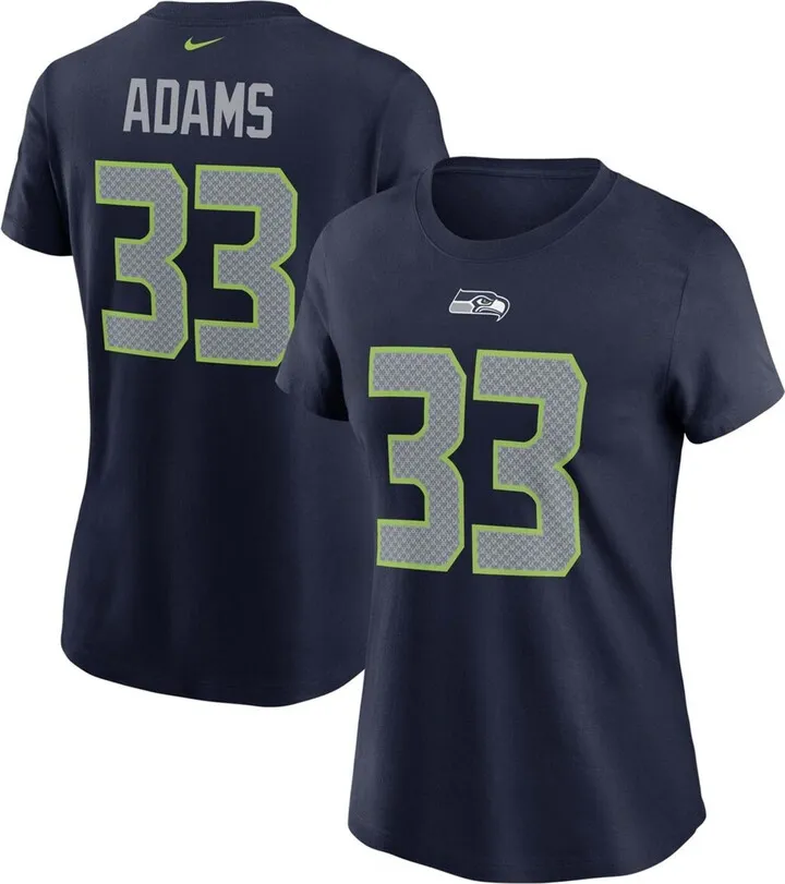 Women's Jamal Adams College Navy Seattle Seahawks Name Number T-shirt