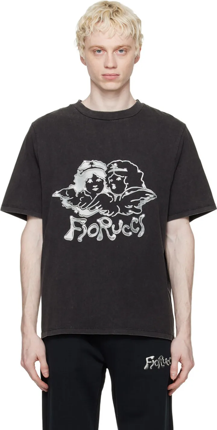 Fiorucci Black Chrome Angels T-Shirt