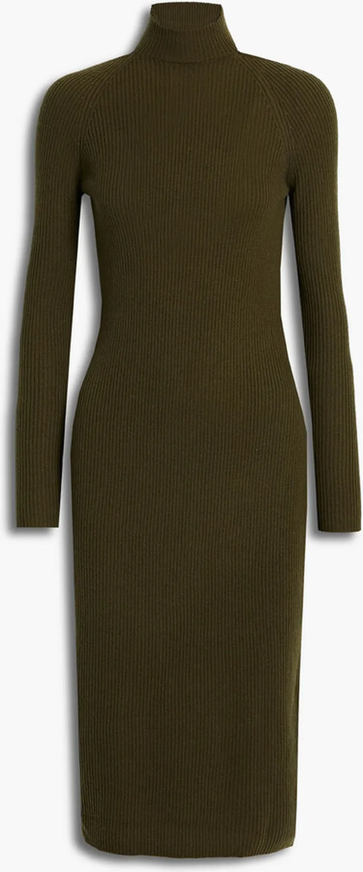 Cutout wool and cashmere-blend midi dress