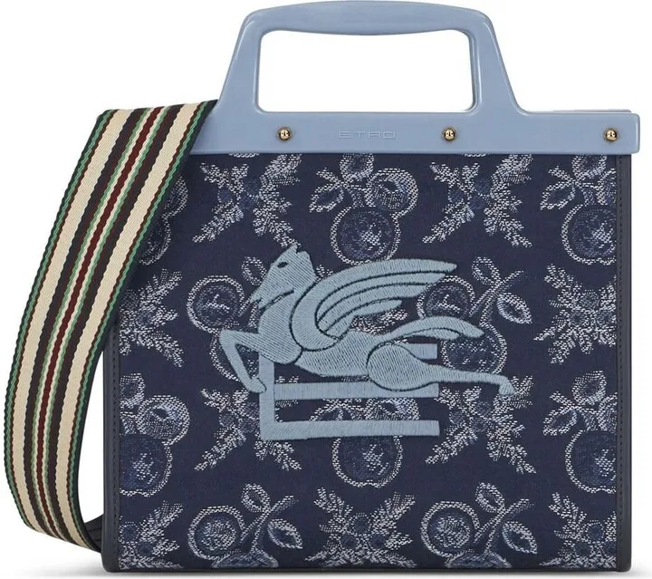 Logo-Embroidered Jacquard Tote Bag