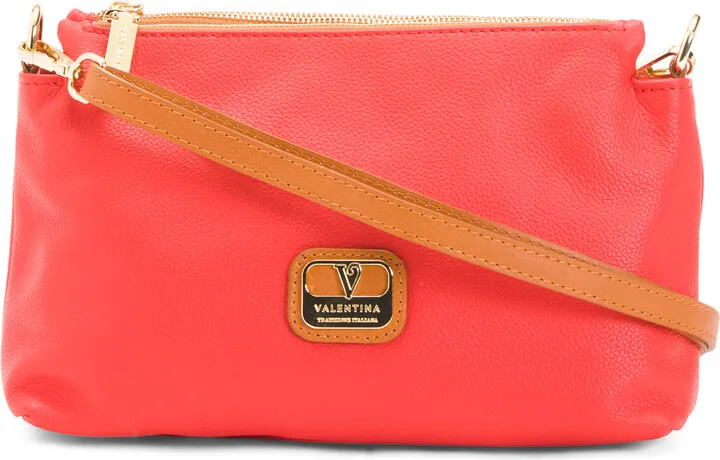 Made In Italy Leather Triple Entry Crossbody