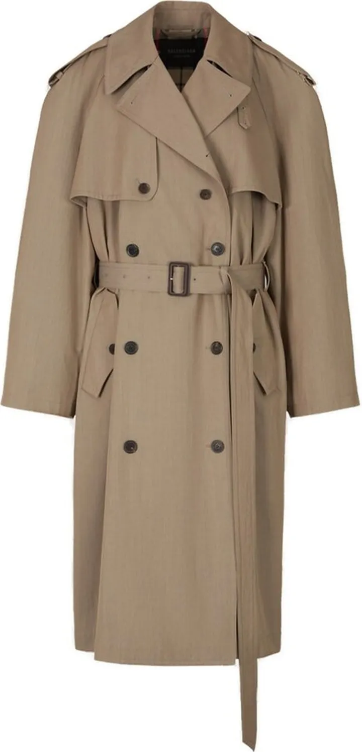 Balenciaga Oversized Double-Breasted Trench Coat