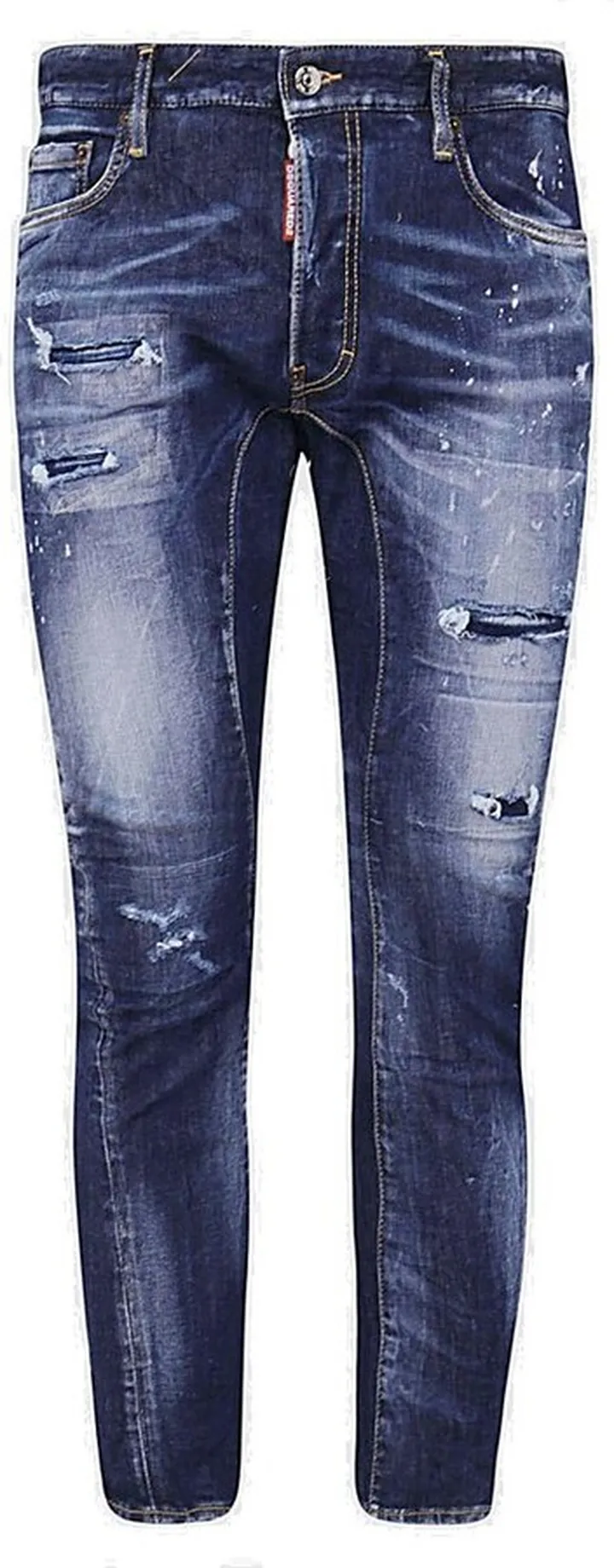 Dsquared2 Distressed Logo Patch Skinny Jeans