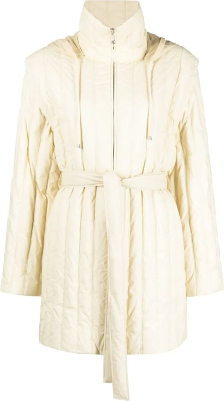 Yellow Tom Quilted Belted Jacket