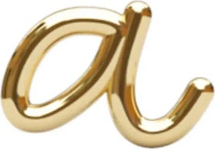 18kt yellow gold Love Letter stud earring