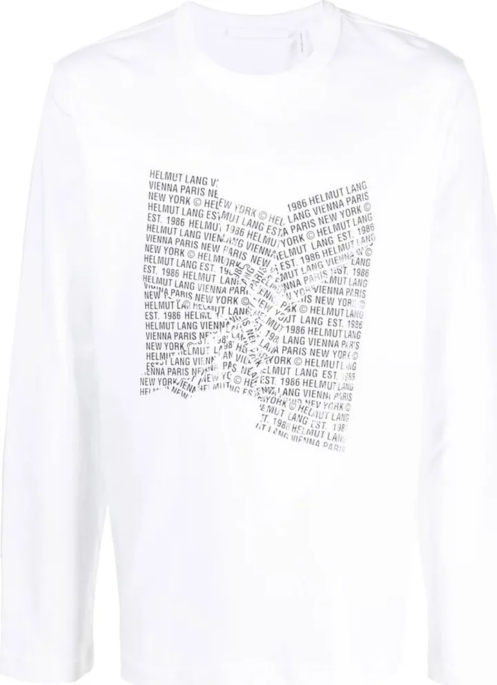 logo-print detail long-sleeved T-shirt