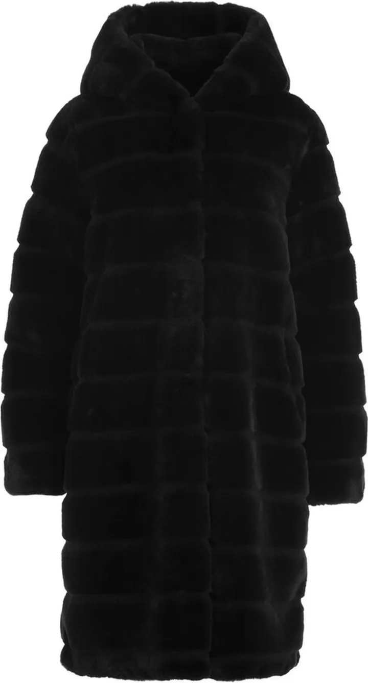 Faux-Fur Hooded Coat