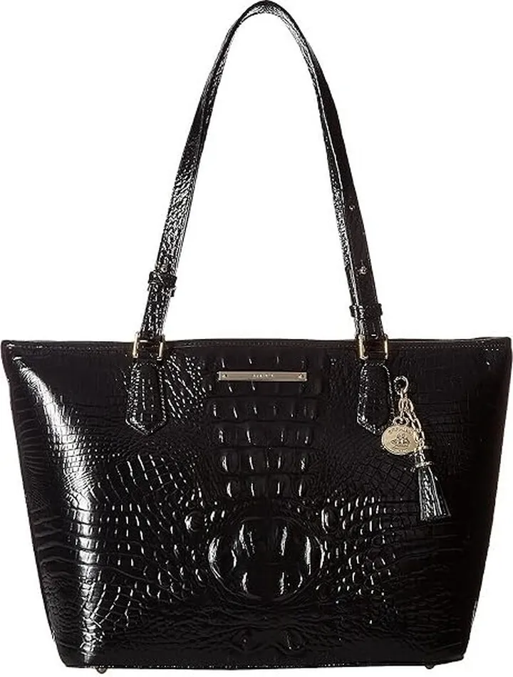 Brahmin Melbourne Medium Asher Bag (Black) Handbags