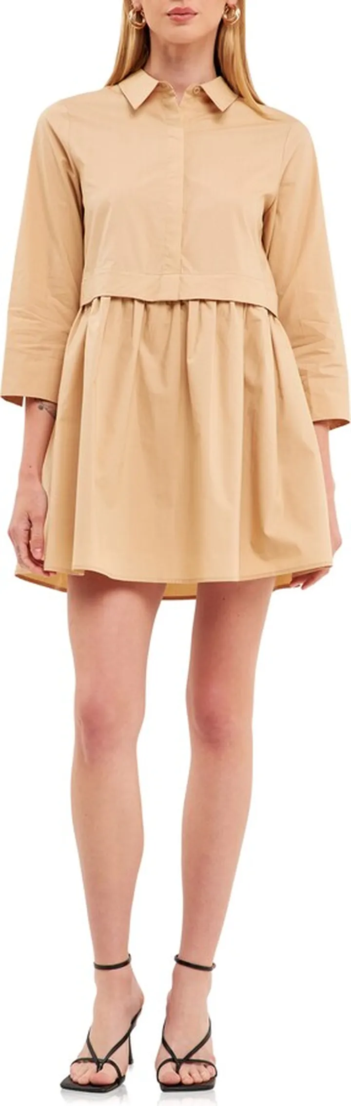 Long Sleeve Mini Shirtdress