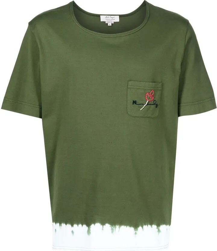 two-tone short-sleeved T-shirt