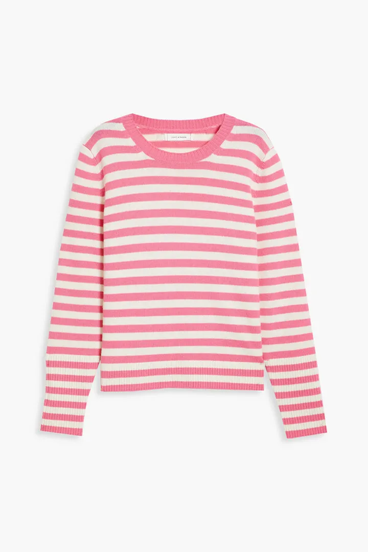 Striped wool and cashmere-blend sweater