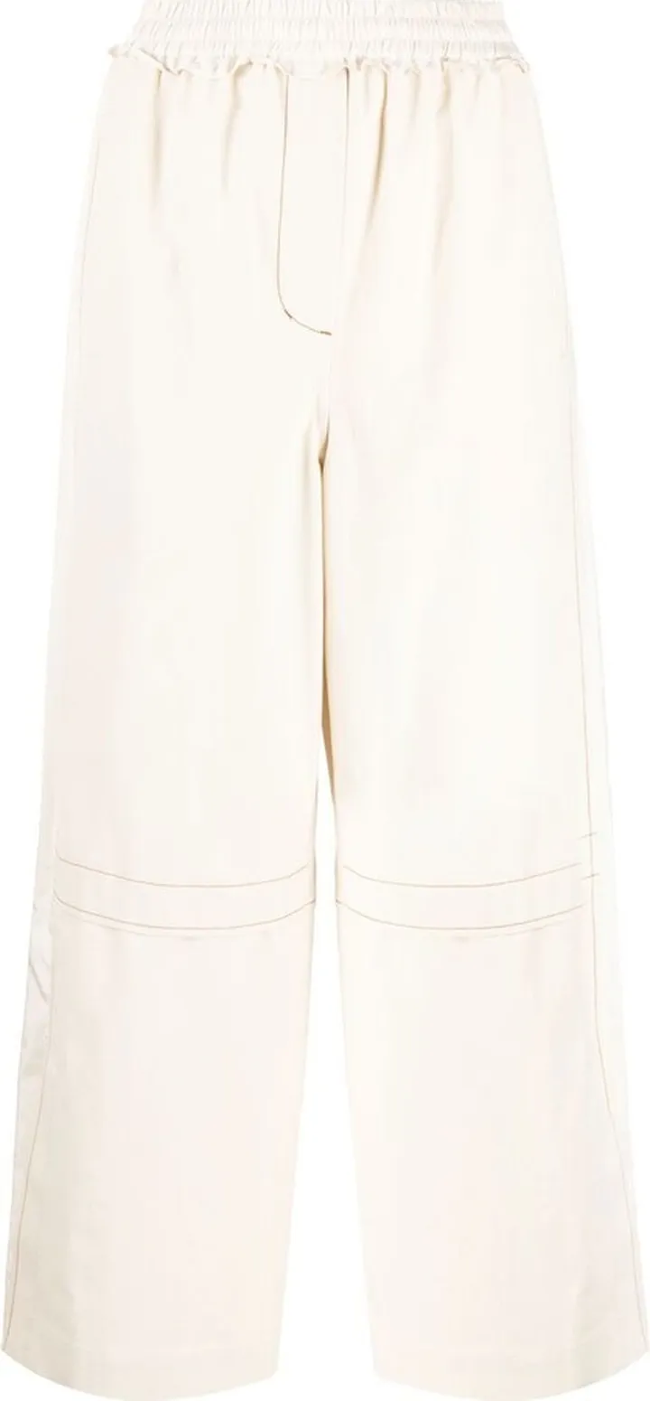 Straight-Leg Cotton Trousers