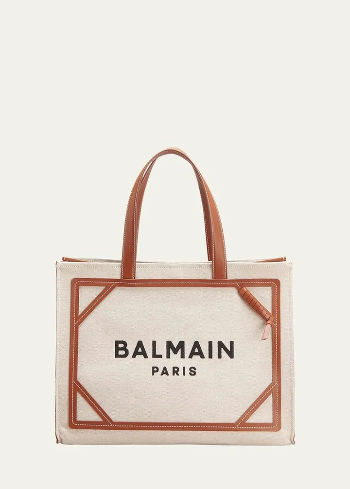 B Army Medium Linen Shopper Tote Bag