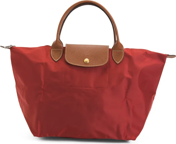 Le Pliage Original Nylon Tote With Leather Handles And Trim