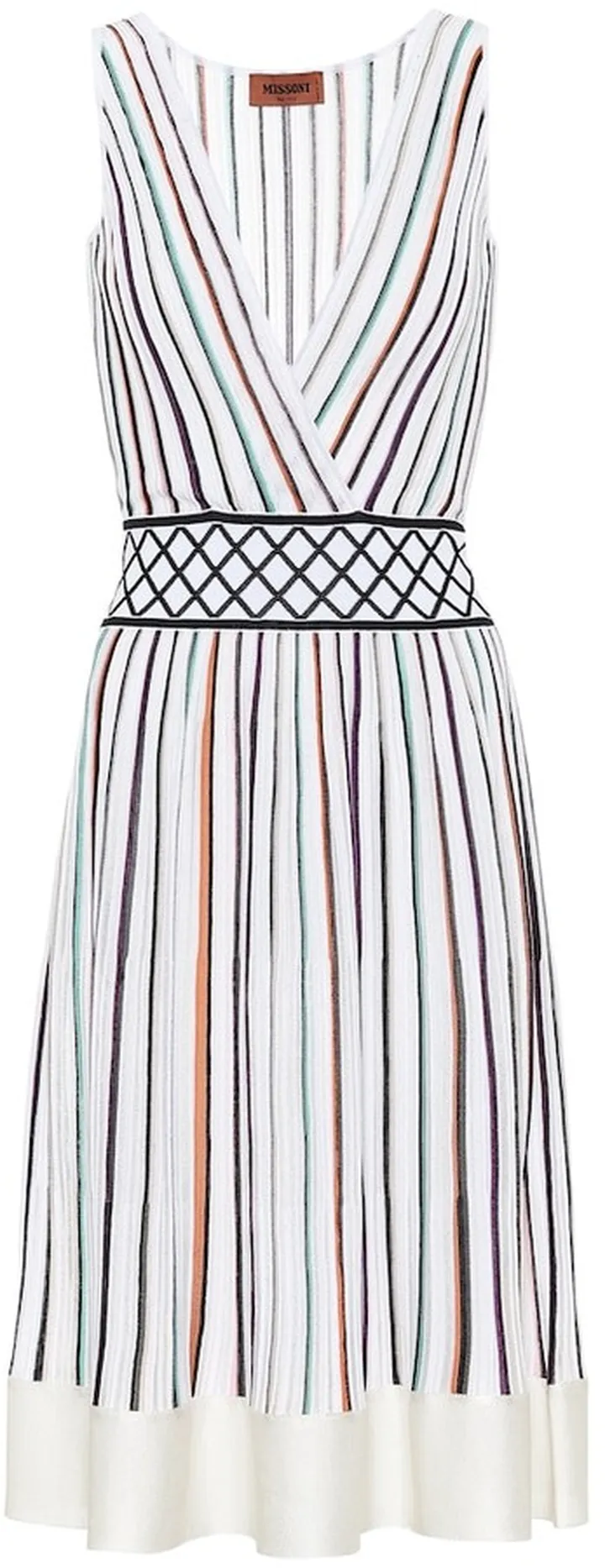 Striped stretch-silk dress