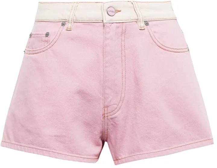 High-rise denim shorts