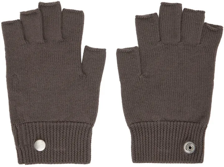 Rick Owens Gray Cashmere Mittens