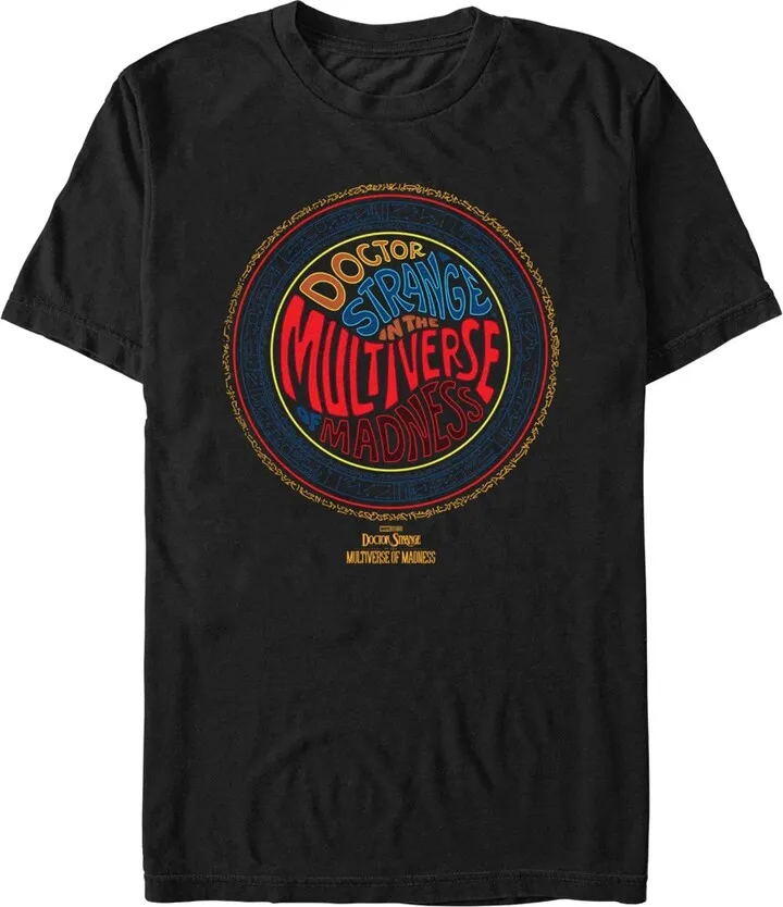 Men's Marvel Doctor Strange in the Multiverse of Madness Retro Logo T-Shirt - Black - Medium